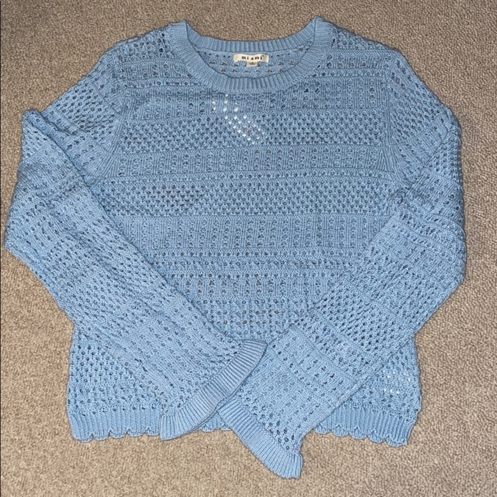 blue sweater